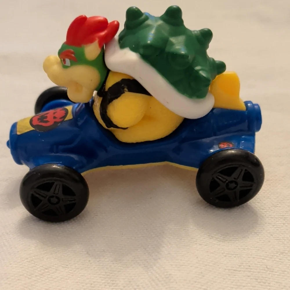 Bowser Super Mario Brothers Blue Racing Car Toy